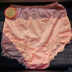 Vintage NWT Plymouth undies nylon tricot sheer ruffle full coverage panties